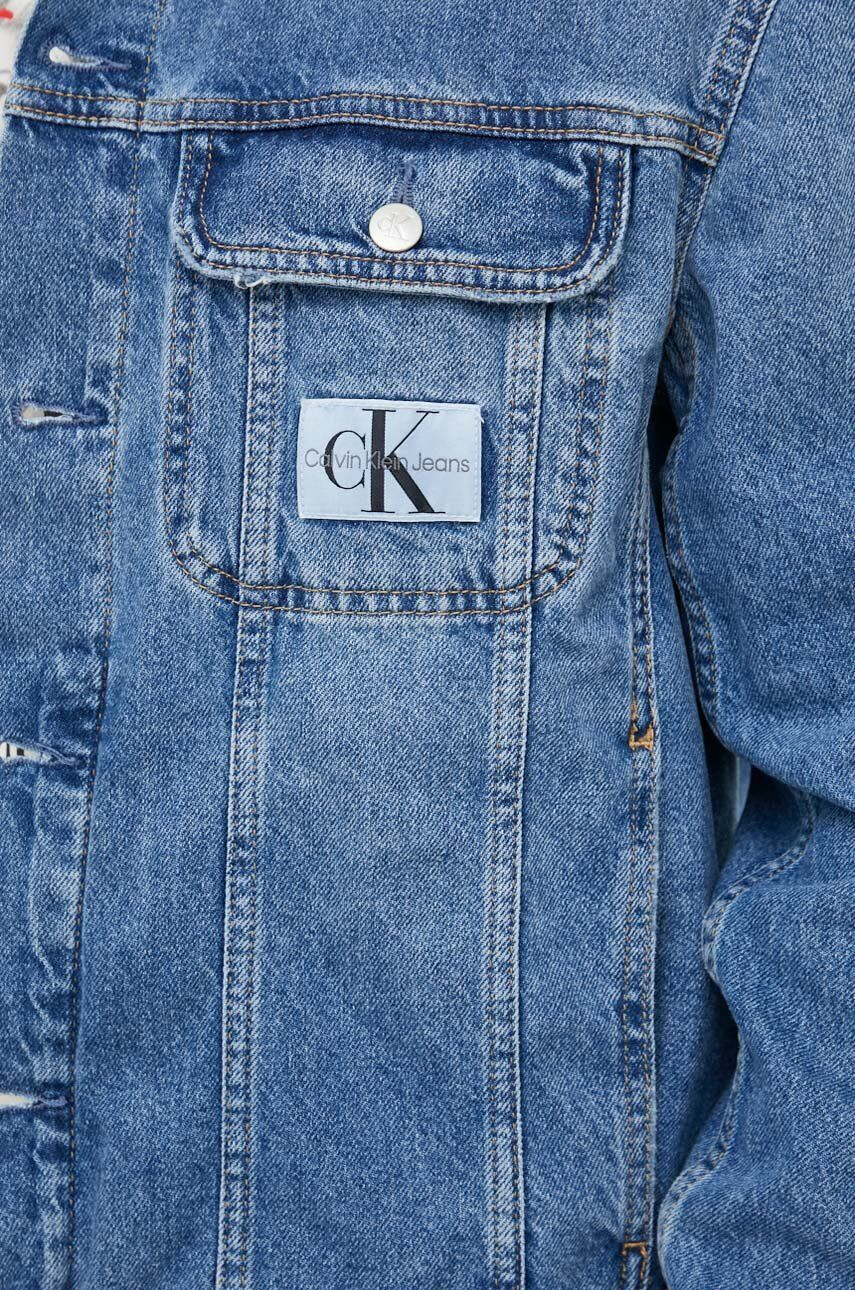 Calvin Klein Jeans Džínová bunda pánská přechodná oversize - Pepit.cz