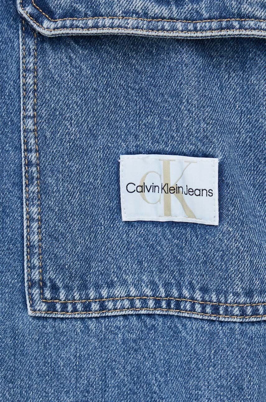 Calvin Klein Jeans Džínová košile pánská relaxed s klasickým límcem - Pepit.cz