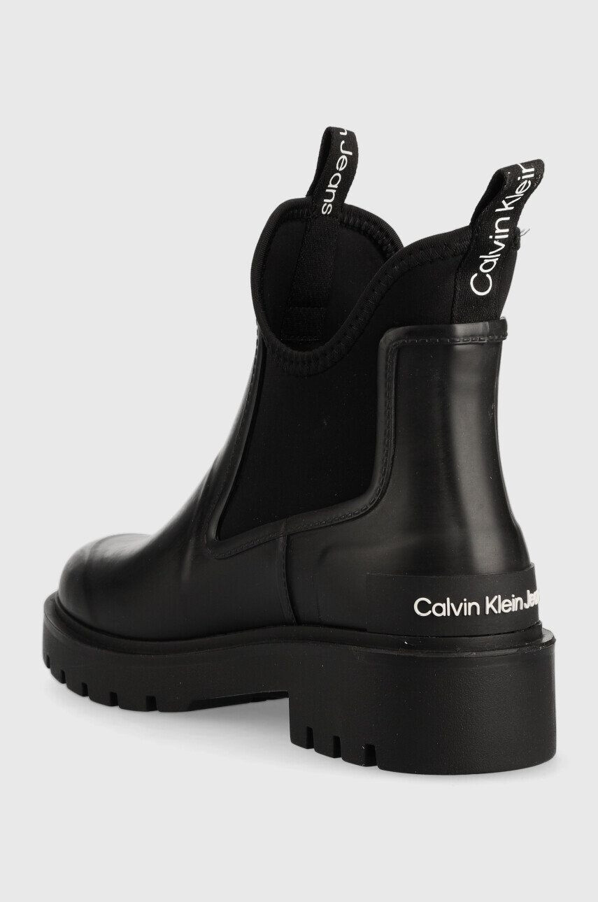 Calvin Klein Jeans Holínky Yw0yw01034 Bds Chelsea Rain Boots dámské černá barva - Pepit.cz