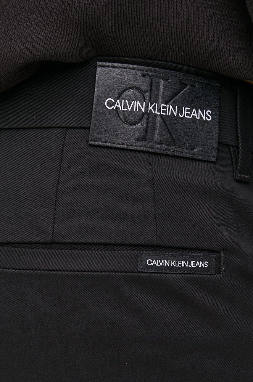 Calvin Klein Jeans Kalhoty pánské černá barva jednoduché - Pepit.cz