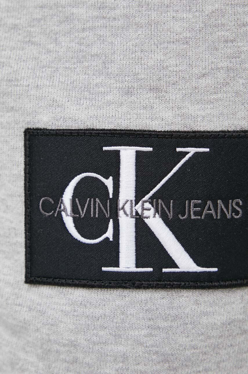 Calvin Klein Jeans Kalhoty pánské šedá barva hladké - Pepit.cz