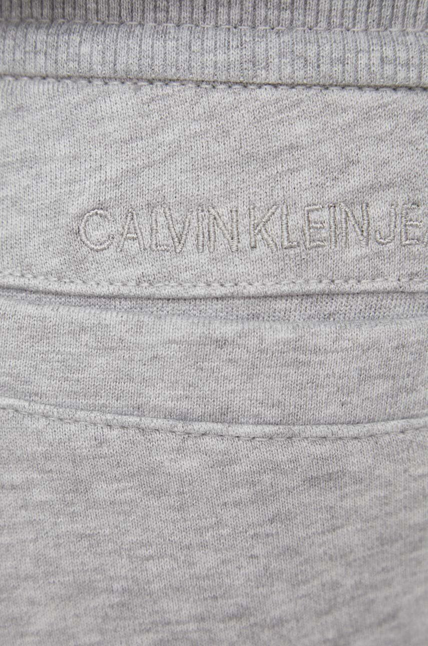 Calvin Klein Jeans Kalhoty pánské šedá barva hladké - Pepit.cz