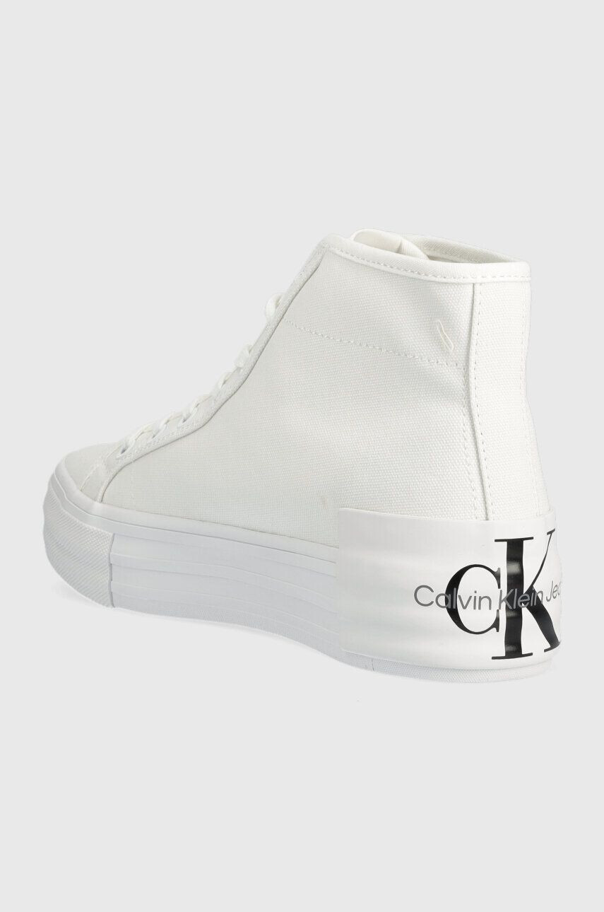 Calvin Klein Jeans Kecky VULC FLATFORM BOLD ESSENTIAL dámské bílá barva YW0YW01031 - Pepit.cz