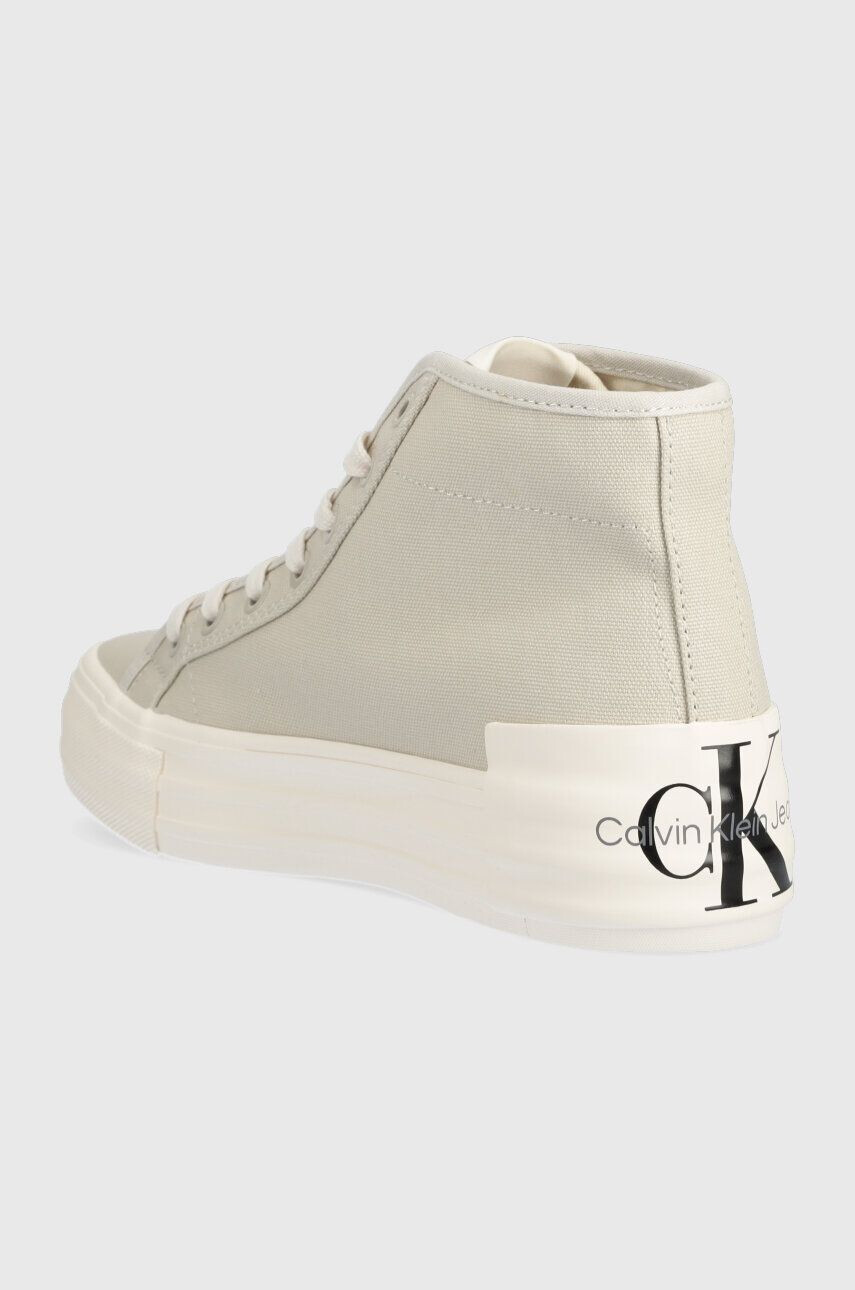 Calvin Klein Jeans Kecky VULC FLATFORM BOLD ESSENTIAL dámské béžová barva YW0YW01031 - Pepit.cz