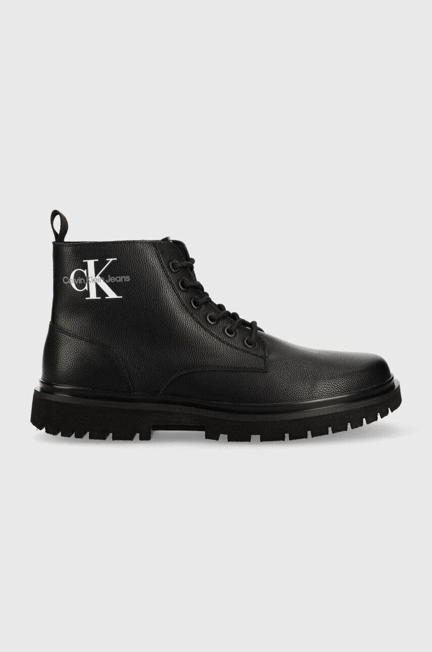 Calvin Klein Jeans Kožené boty Lug Mid Laceup Boot - Pepit.cz