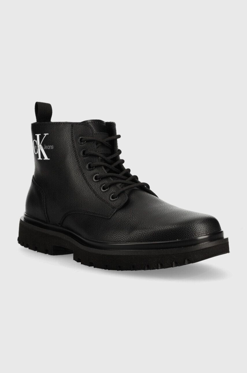 Calvin Klein Jeans Kožené boty Lug Mid Laceup Boot - Pepit.cz