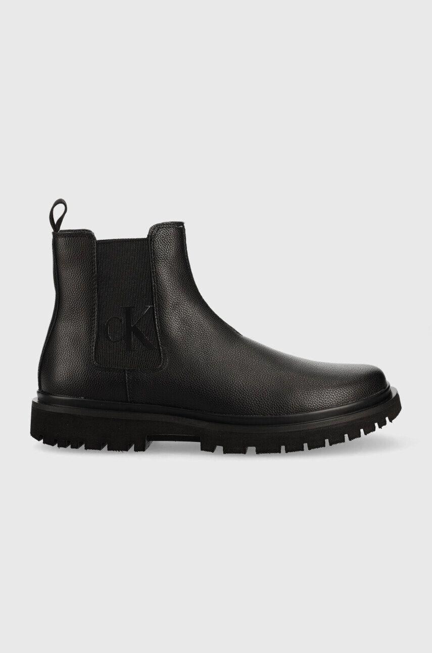 Calvin Klein Jeans Kožené kotníkové boty Lug Mid Chelsea Boot 2 - Pepit.cz