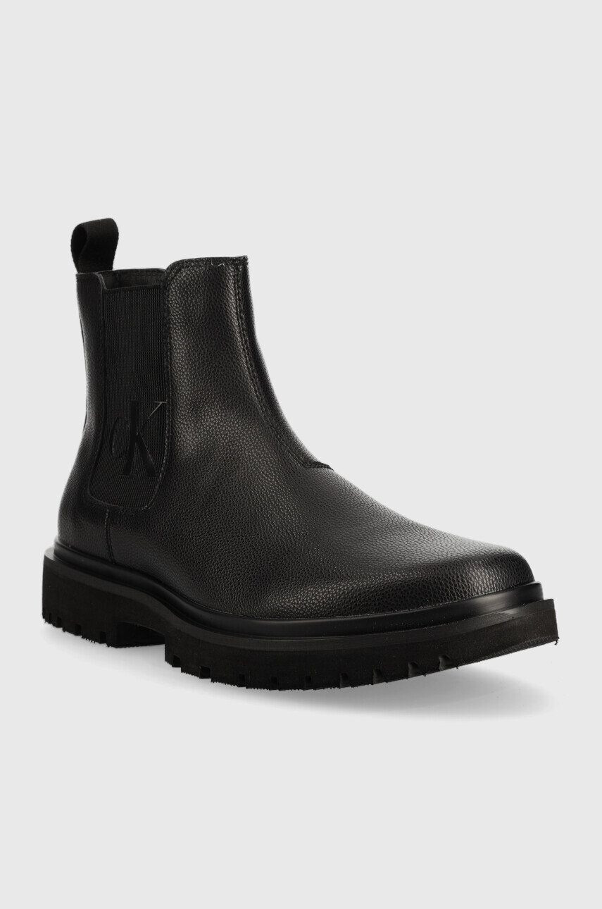 Calvin Klein Jeans Kožené kotníkové boty Lug Mid Chelsea Boot 2 - Pepit.cz