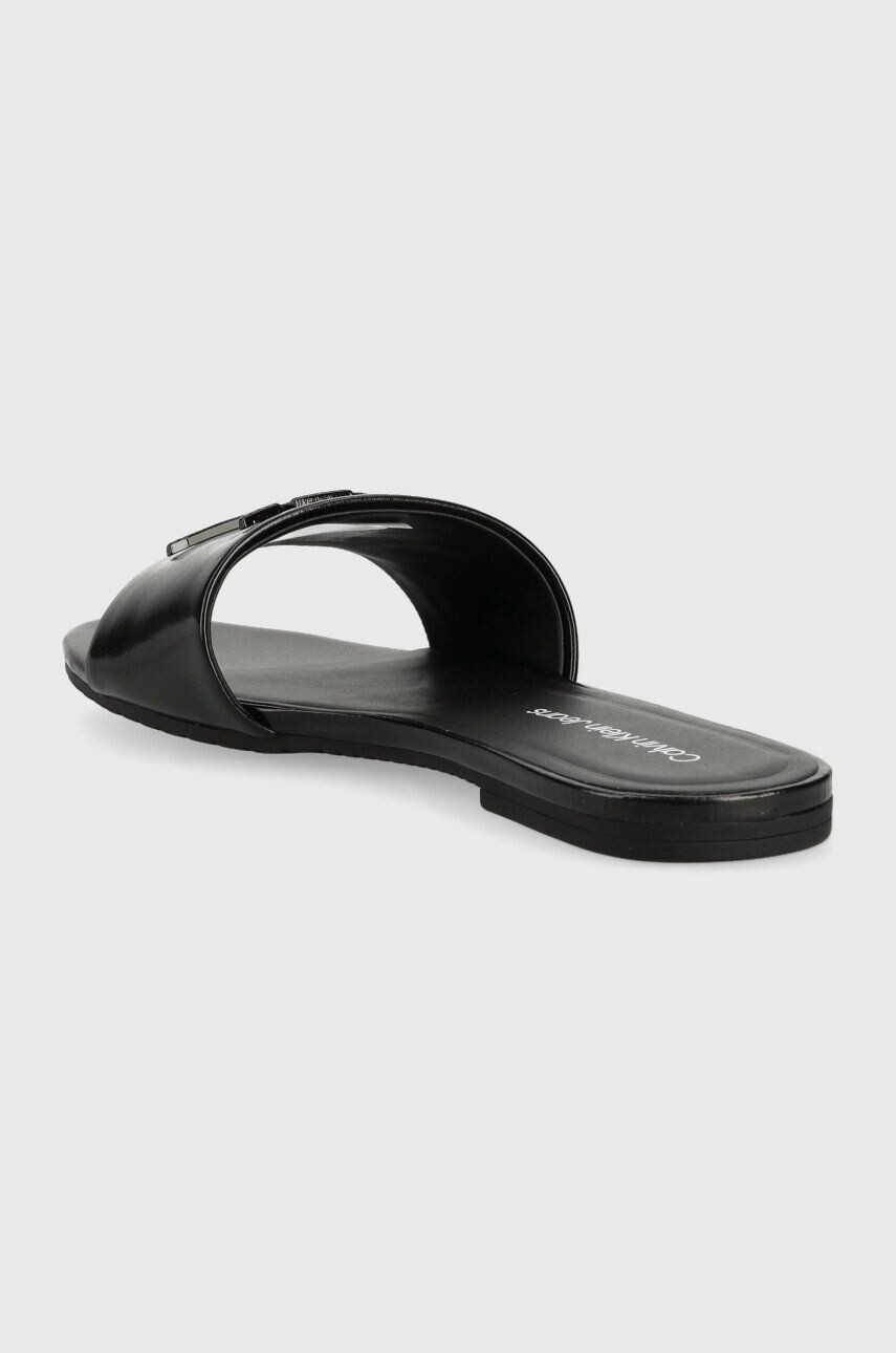 Calvin Klein Jeans Kožené pantofle FLAT SANDAL STRAP HW - Pepit.cz