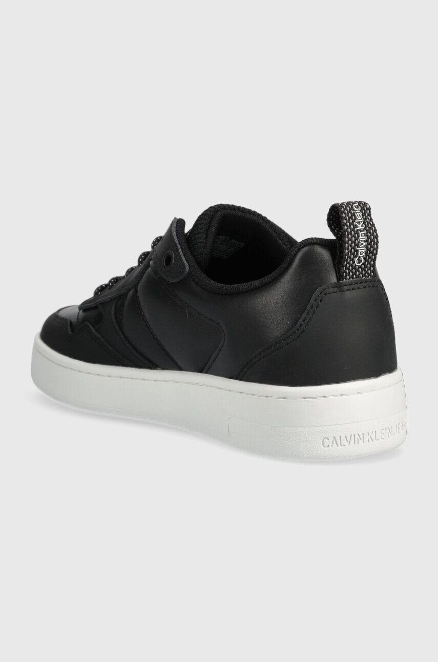 Calvin Klein Jeans Kožené sneakers boty BASKET CUPSOLE LACEU černá barva YW0YW01050 - Pepit.cz