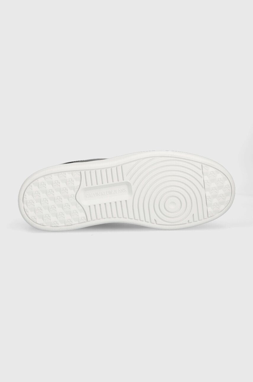 Calvin Klein Jeans Kožené sneakers boty BASKET CUPSOLE LACEU černá barva YW0YW01050 - Pepit.cz