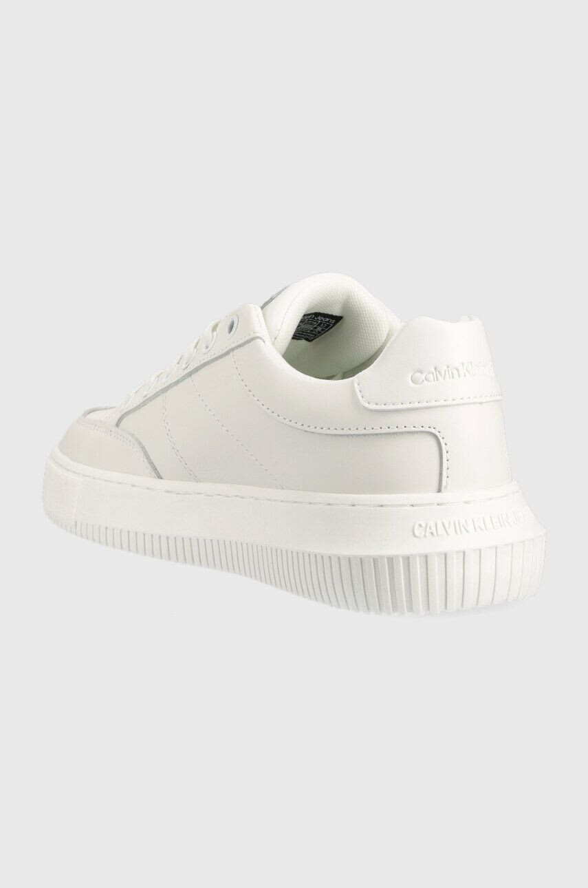 Calvin Klein Jeans Kožené sneakers boty CHUNKY CUPSOLE BADGE bílá barva YW0YW00926 - Pepit.cz