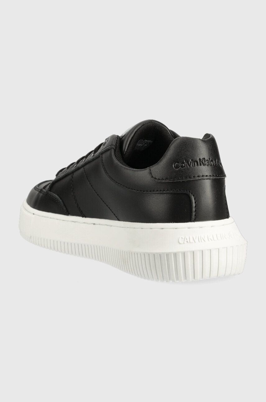 Calvin Klein Jeans Kožené sneakers boty CHUNKY CUPSOLE BADGE černá barva YW0YW00926 - Pepit.cz