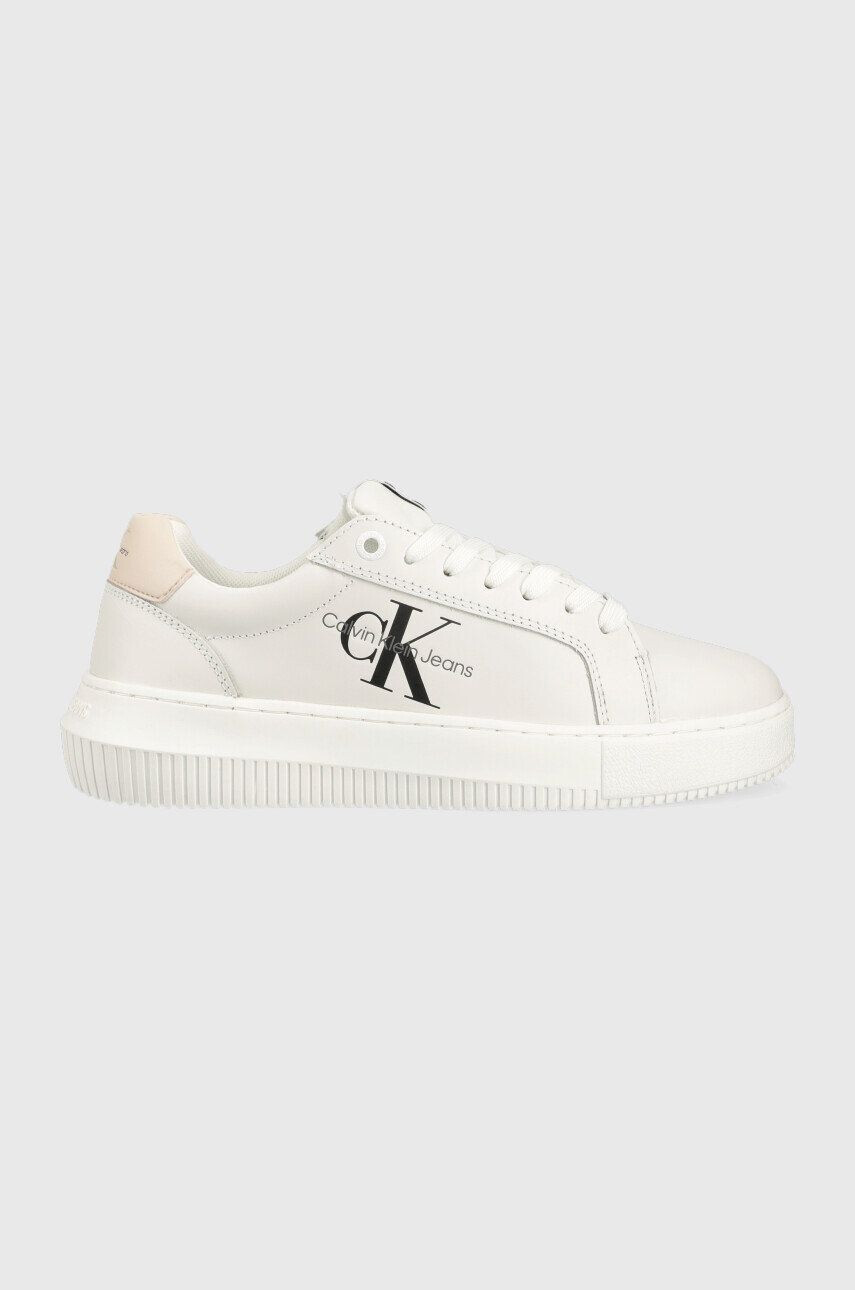 Calvin Klein Jeans Kožené sneakers boty YW0YW00823 CHUNKY CUPSOLE MONOLOGO W - Pepit.cz