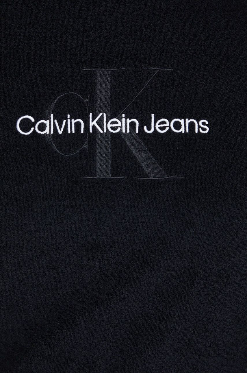 Calvin Klein Jeans Mikina dámská černá barva s aplikací - Pepit.cz