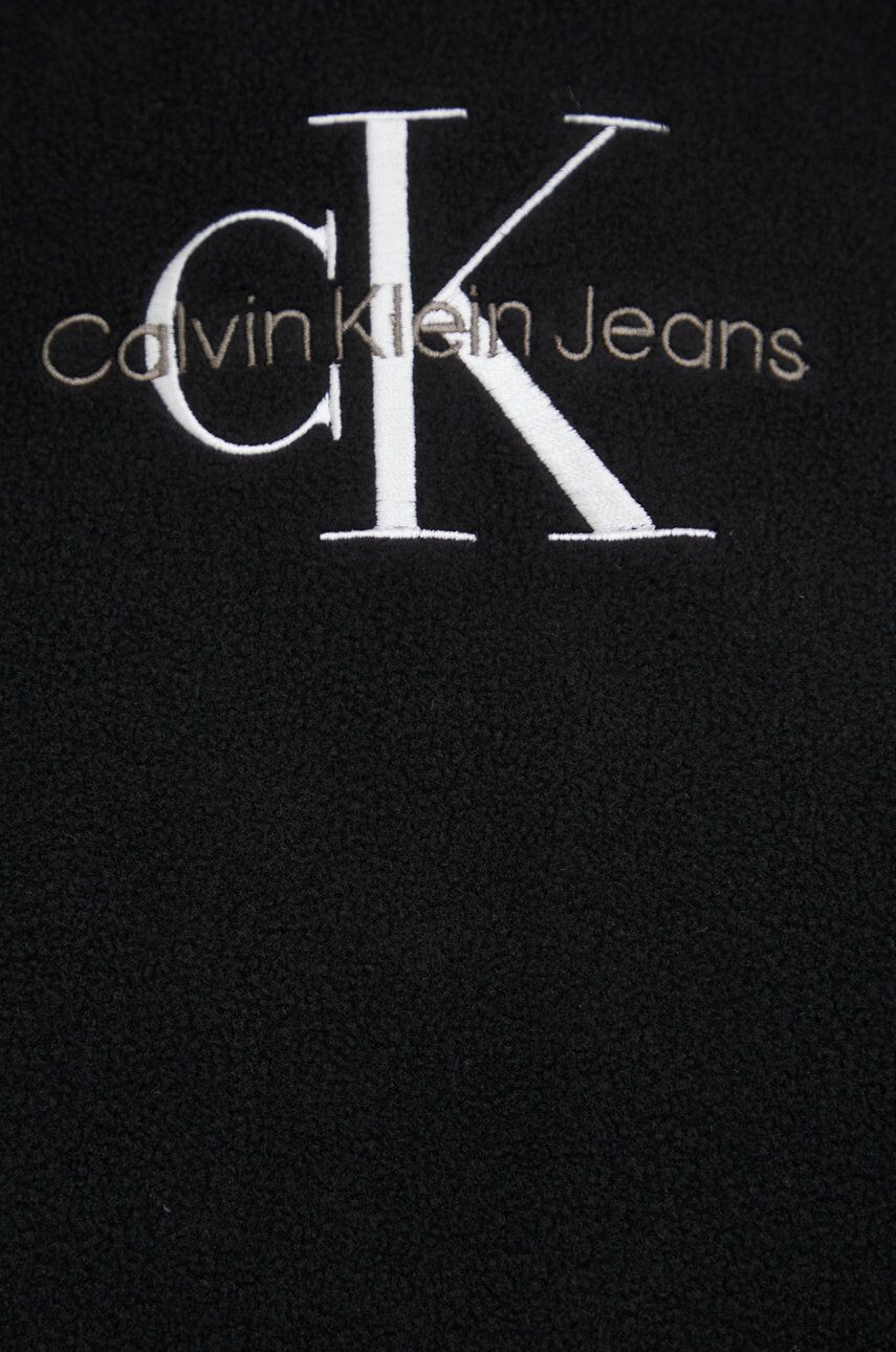 Calvin Klein Jeans Mikina dámská černá barva s aplikací - Pepit.cz