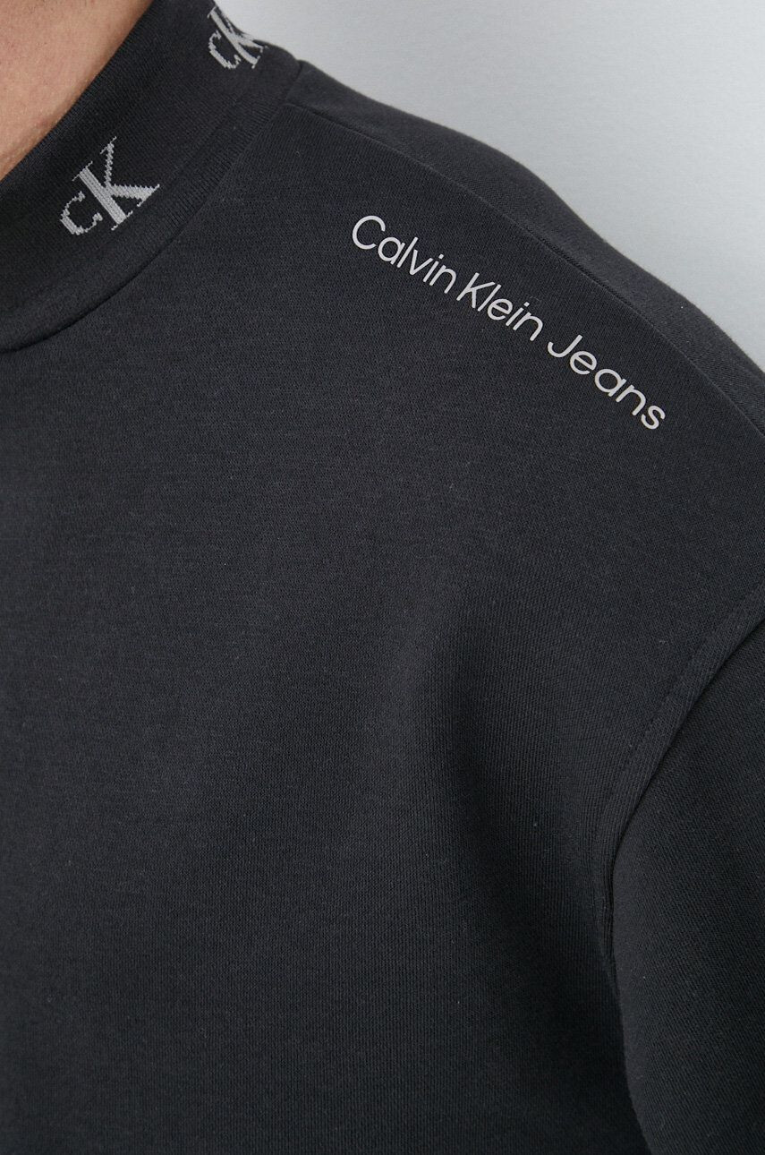 Calvin Klein Jeans Mikina dámská béžová barva hladká - Pepit.cz