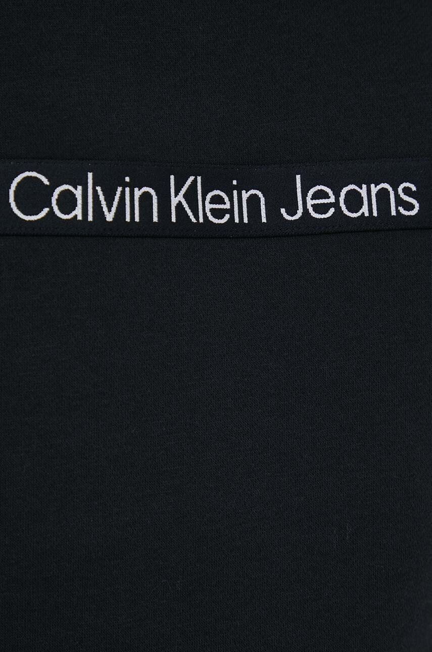 Calvin Klein Jeans Mikina dámská černá barva s aplikací - Pepit.cz