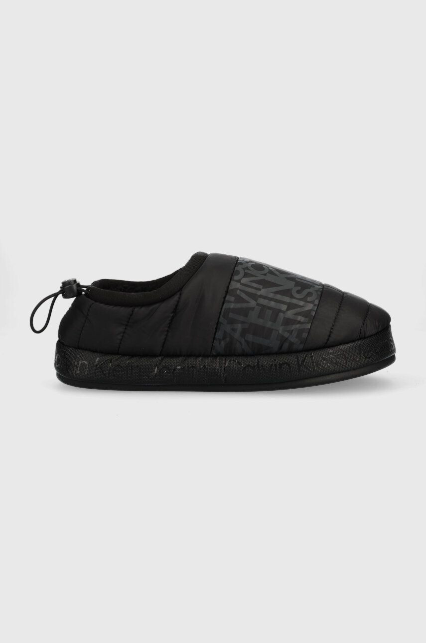 Calvin Klein Jeans Pantofle Home Slipper W/coulisse černá barva - Pepit.cz