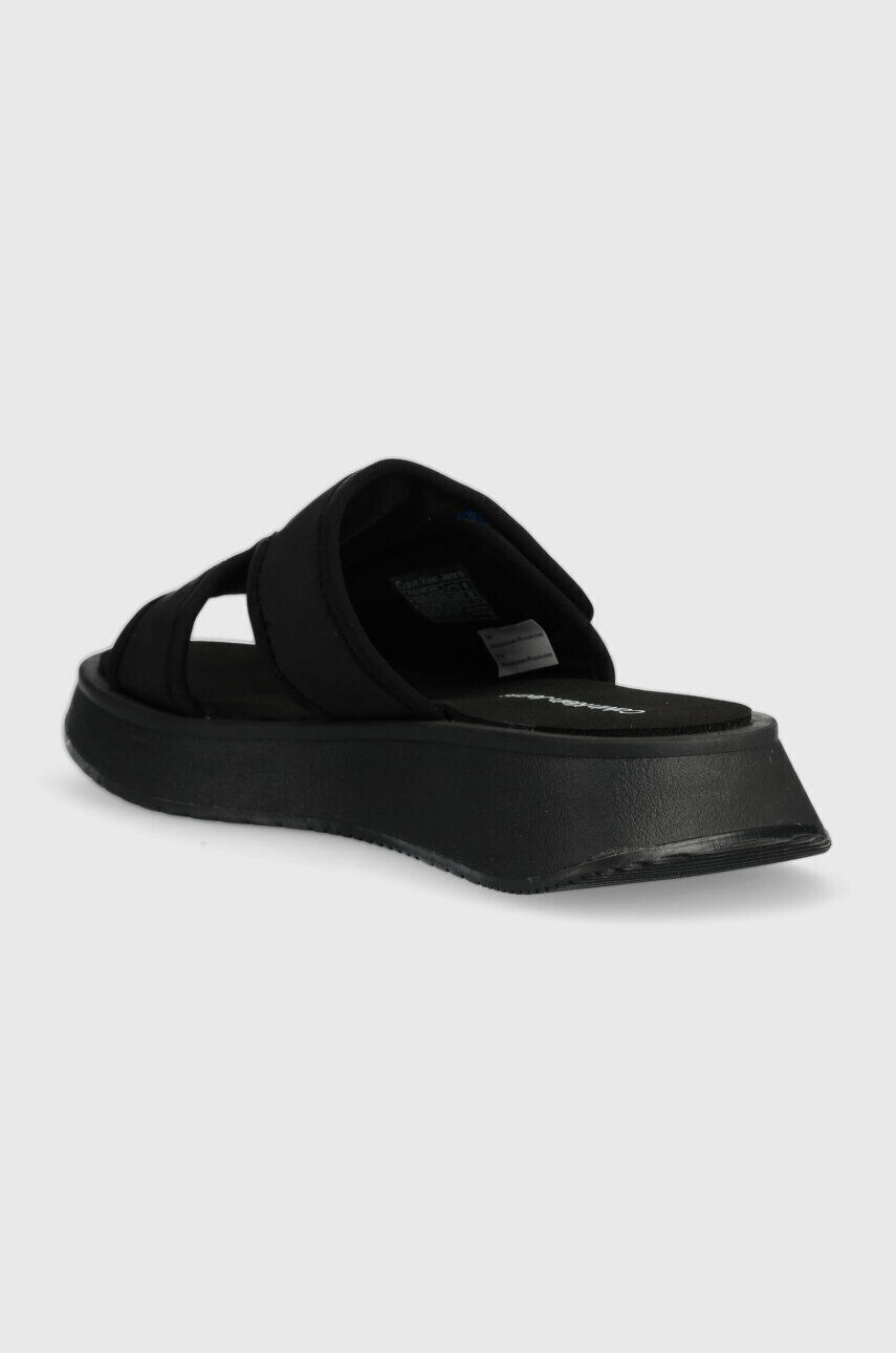 Calvin Klein Jeans Pantofle PREFRESATO SANDAL SOFTNY dámské černá barva na platformě YW0YW00968 - Pepit.cz