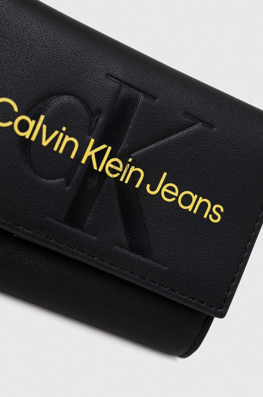 Calvin Klein Jeans Peněženka černá barva - Pepit.cz