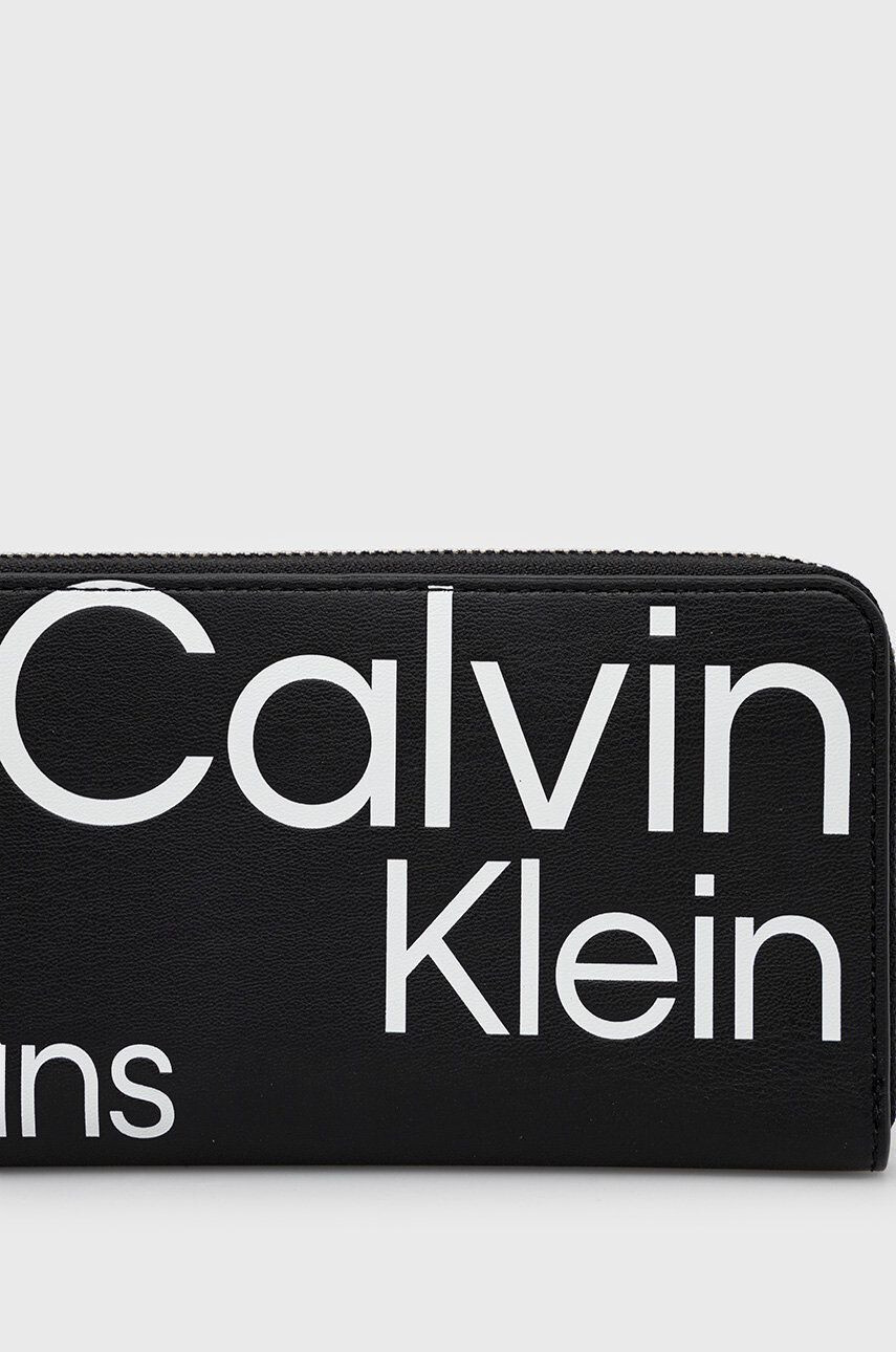 Calvin Klein Jeans Peněženka černá barva - Pepit.cz