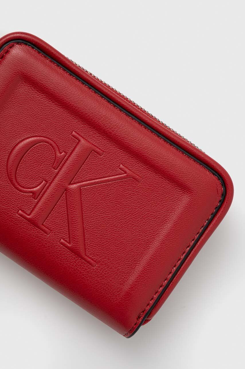 Calvin Klein Jeans Peněženka červená barva - Pepit.cz