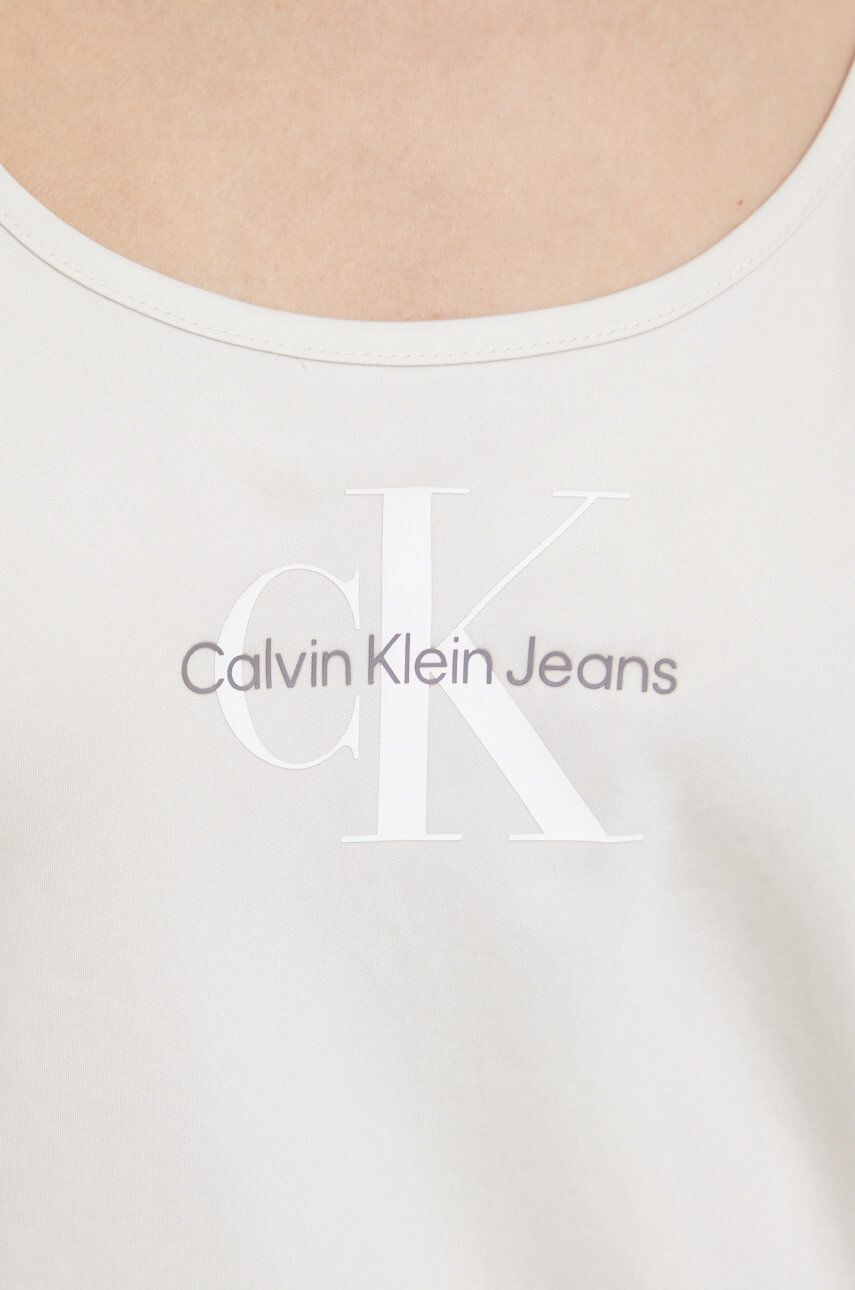 Calvin Klein Jeans Šaty béžová barva mini - Pepit.cz