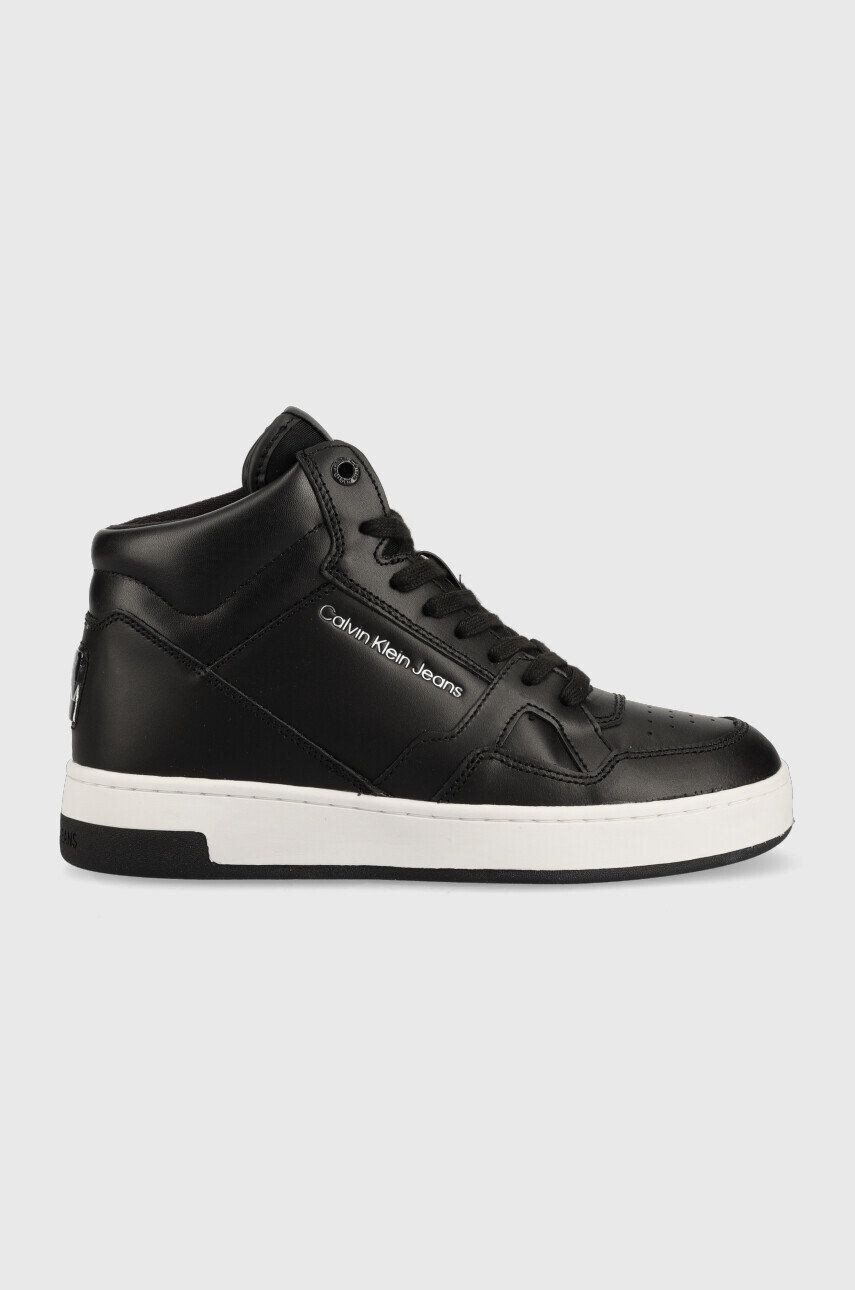 Calvin Klein Jeans Sneakers boty Basket Cupsole Mid černá barva - Pepit.cz