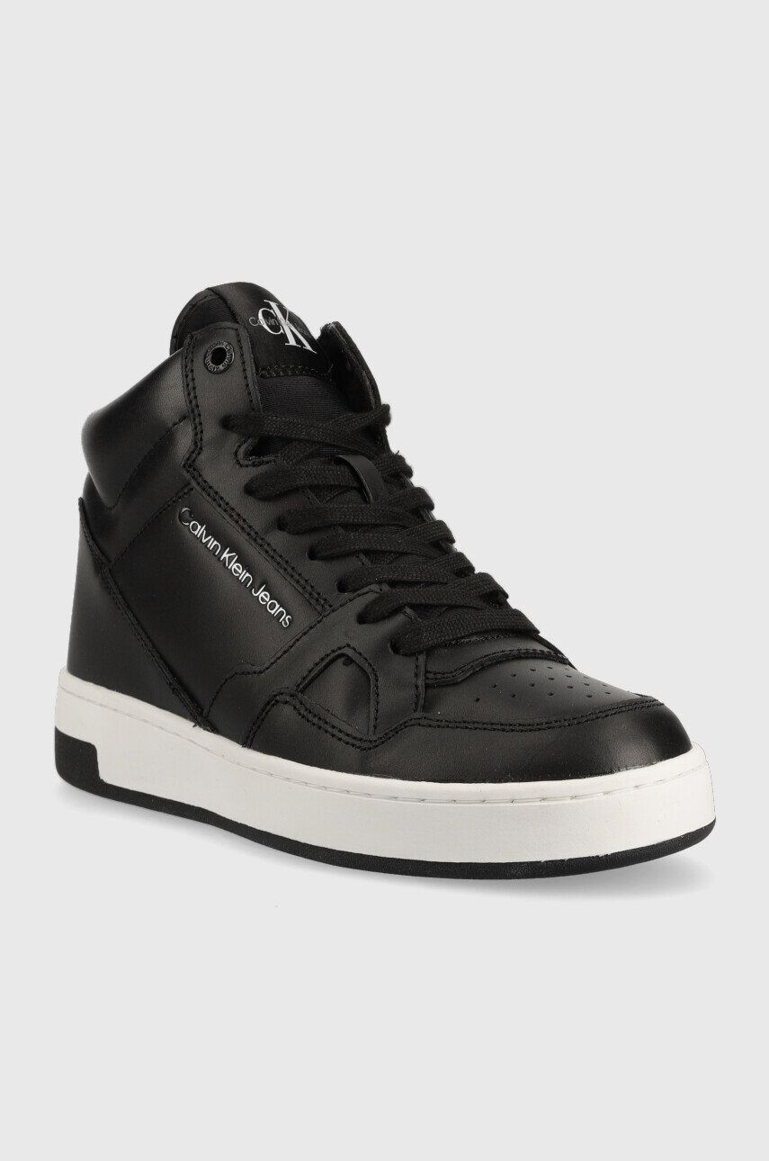 Calvin Klein Jeans Sneakers boty Basket Cupsole Mid černá barva - Pepit.cz