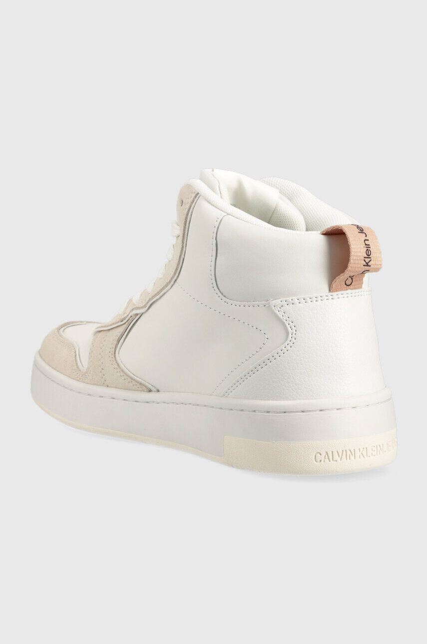 Calvin Klein Jeans Sneakers boty BASKET CUPSOLE MID IRREG LINE WN bílá barva YW0YW00921 - Pepit.cz