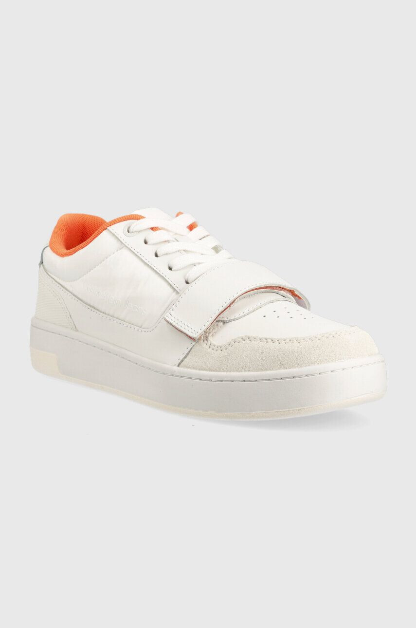 Calvin Klein Jeans Sneakers boty BASKET CUPSOLE VELCRO SOFTNY bílá barva YM0YM00609 - Pepit.cz