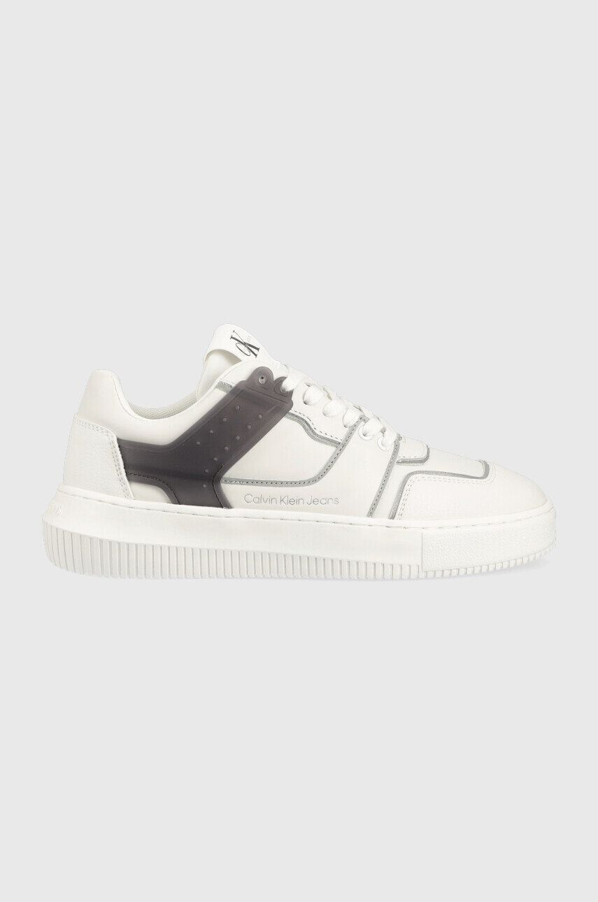 Calvin Klein Jeans Sneakers boty Chunky Cupsole Laceup Low bílá barva - Pepit.cz