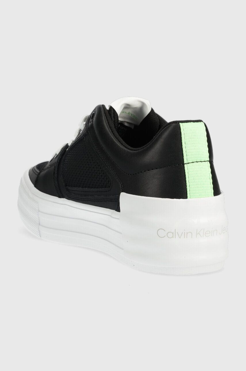 Calvin Klein Jeans Sneakers boty VULC FLATFORM BOLD FLUO CONTR černá barva YW0YW00904 - Pepit.cz