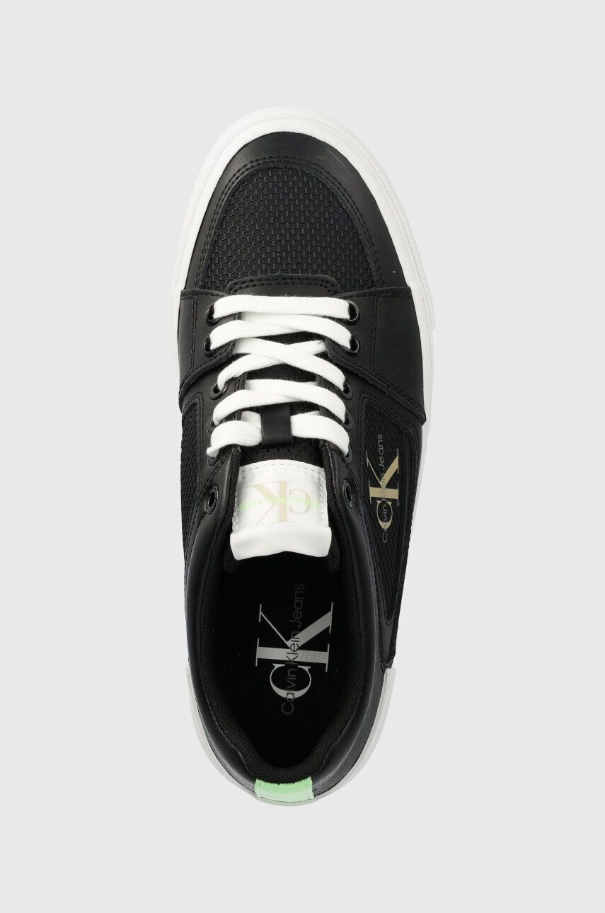 Calvin Klein Jeans Sneakers boty VULC FLATFORM BOLD FLUO CONTR černá barva YW0YW00904 - Pepit.cz