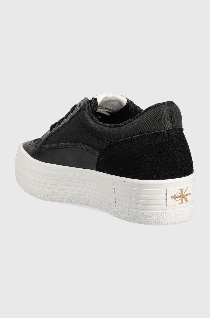 Calvin Klein Jeans Sneakers boty Yw0yw00864 Vulc Flatf Low Cut Mix Material černá barva - Pepit.cz