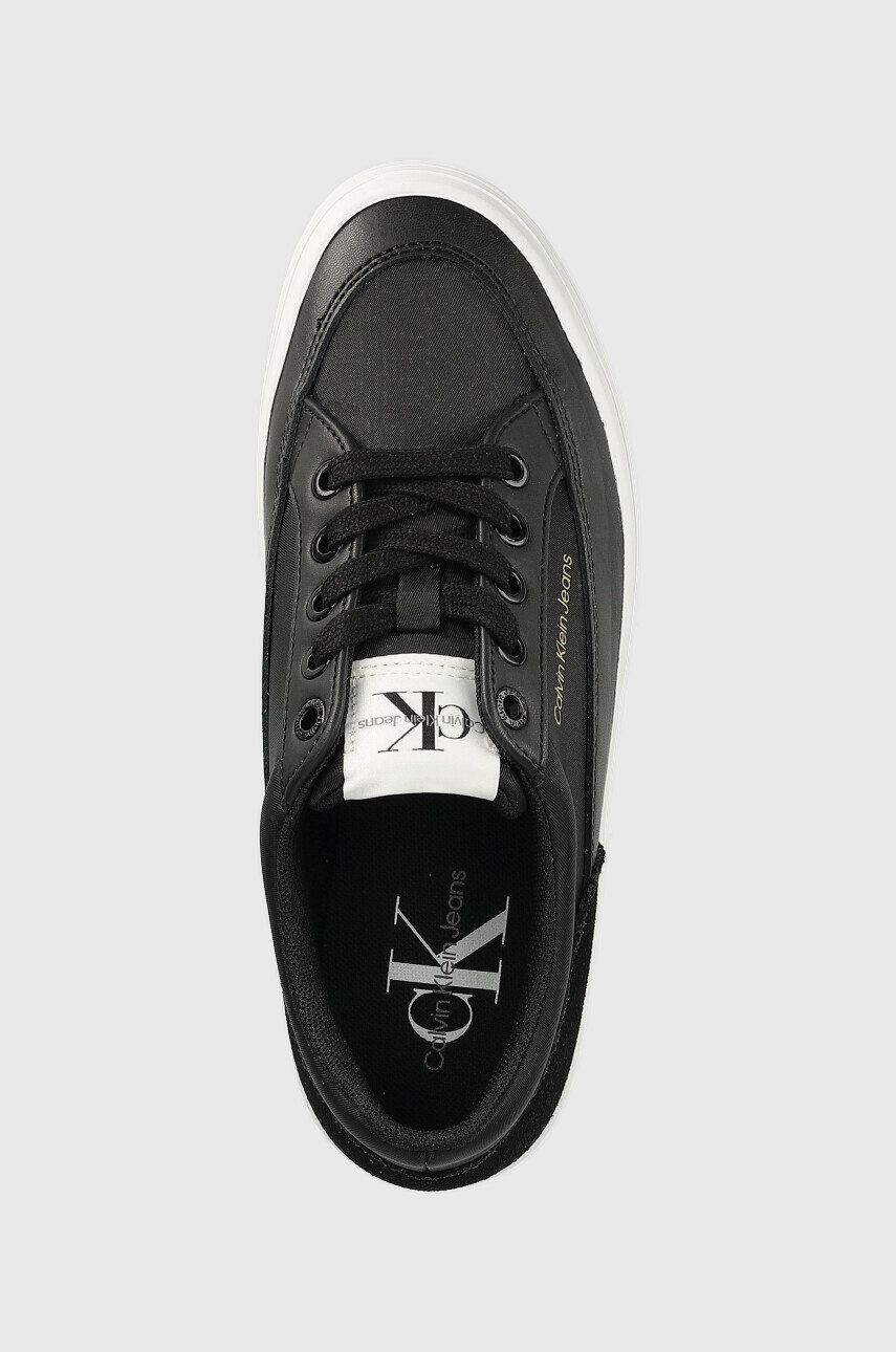 Calvin Klein Jeans Sneakers boty Yw0yw00864 Vulc Flatf Low Cut Mix Material černá barva - Pepit.cz