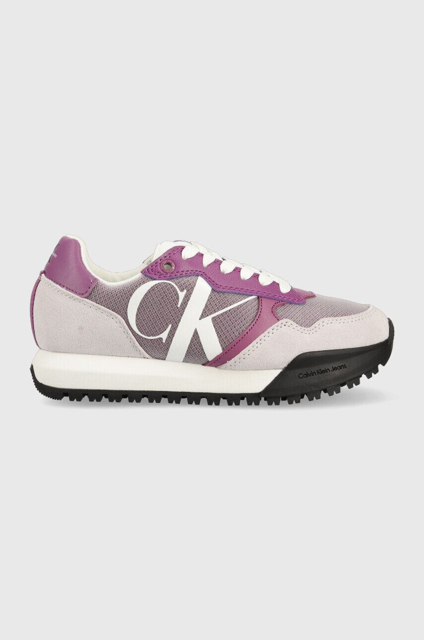 Calvin Klein Jeans Sneakers boty YW0YW00884 TOOTHY RUNNER BOLD MONO W fialová barva - Pepit.cz