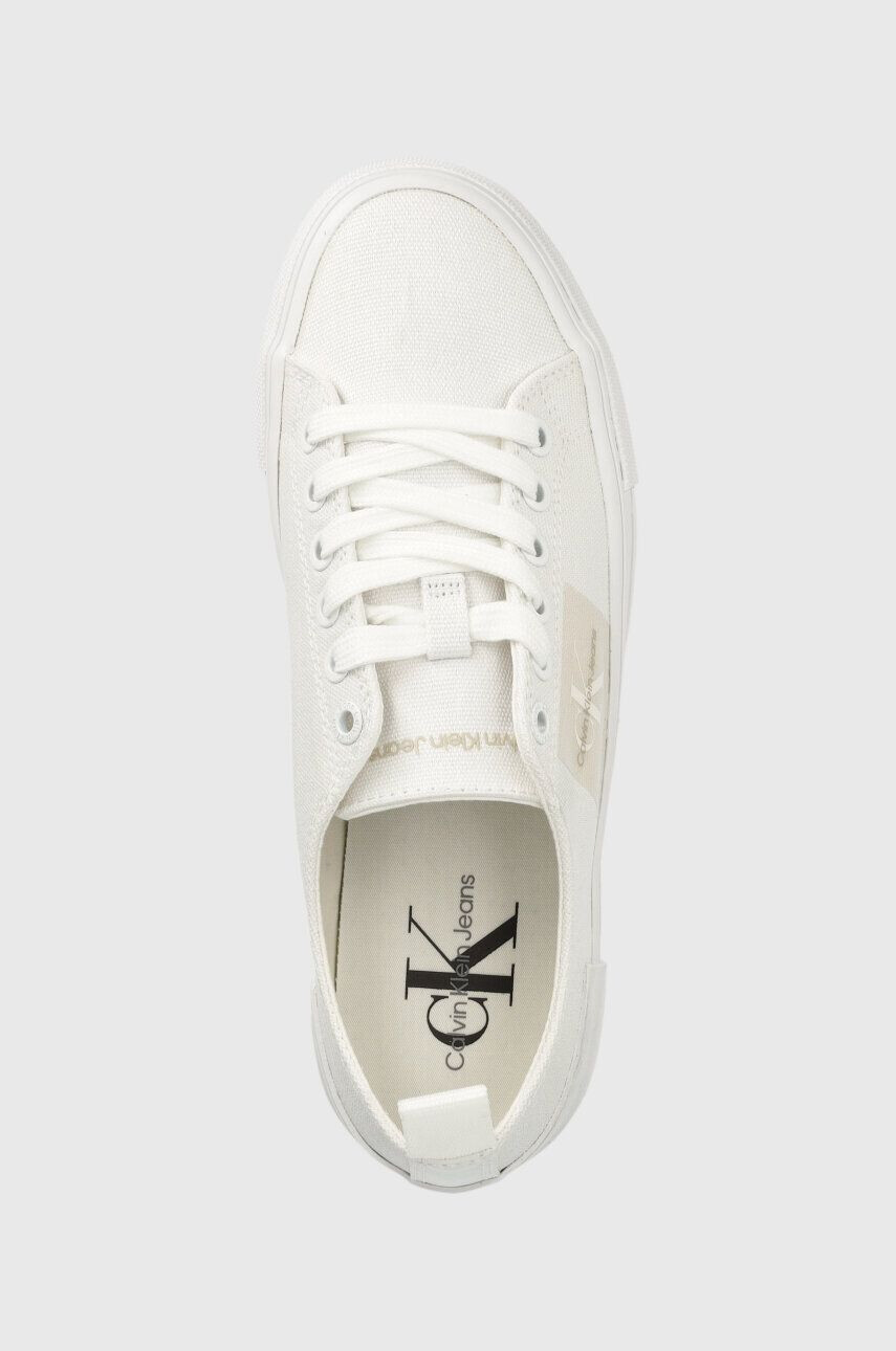 Calvin Klein Jeans Tenisky BOLD VULC FLATF LACE dámské černá barva YW0YW01039 - Pepit.cz