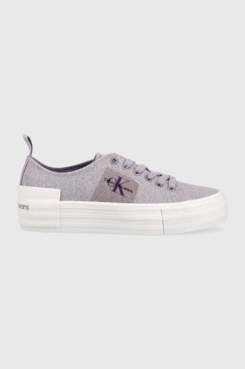 Calvin Klein Jeans Tenisky BOLD VULC FLATF LACE dámské fialová barva YW0YW01039 - Pepit.cz