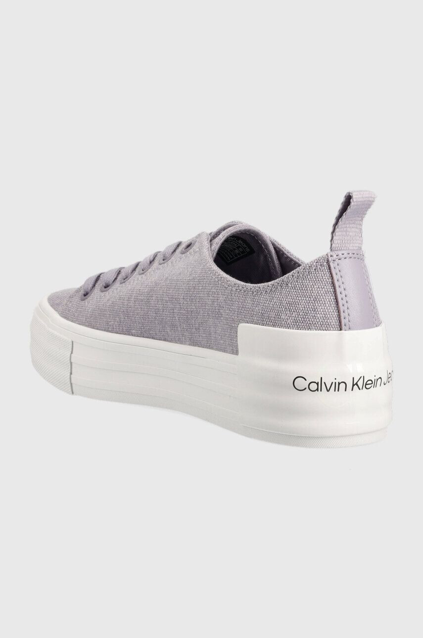 Calvin Klein Jeans Tenisky BOLD VULC FLATF LACE dámské fialová barva YW0YW01039 - Pepit.cz