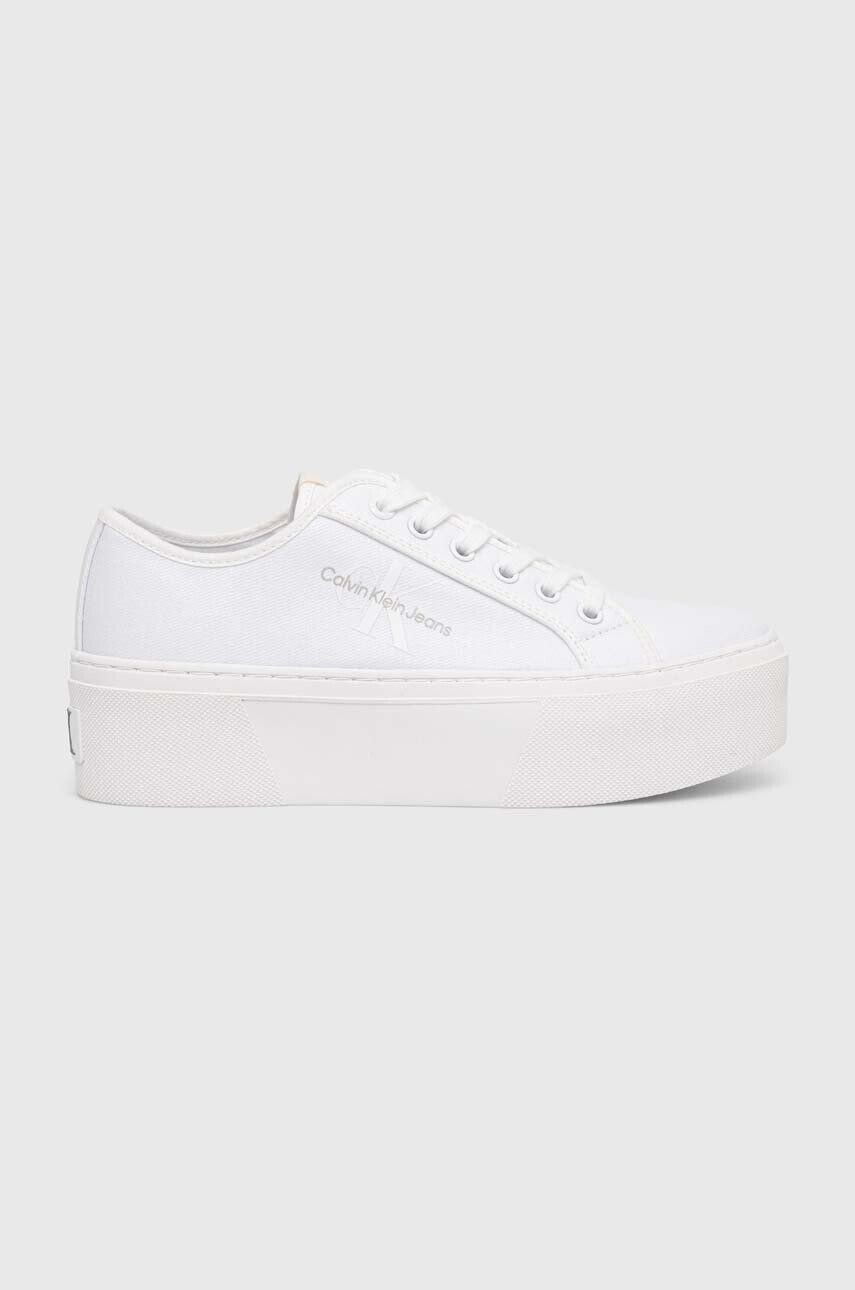 Calvin Klein Jeans Tenisky CUPSOLE FLATFORM NY bílá barva YW0YW01221 - Pepit.cz