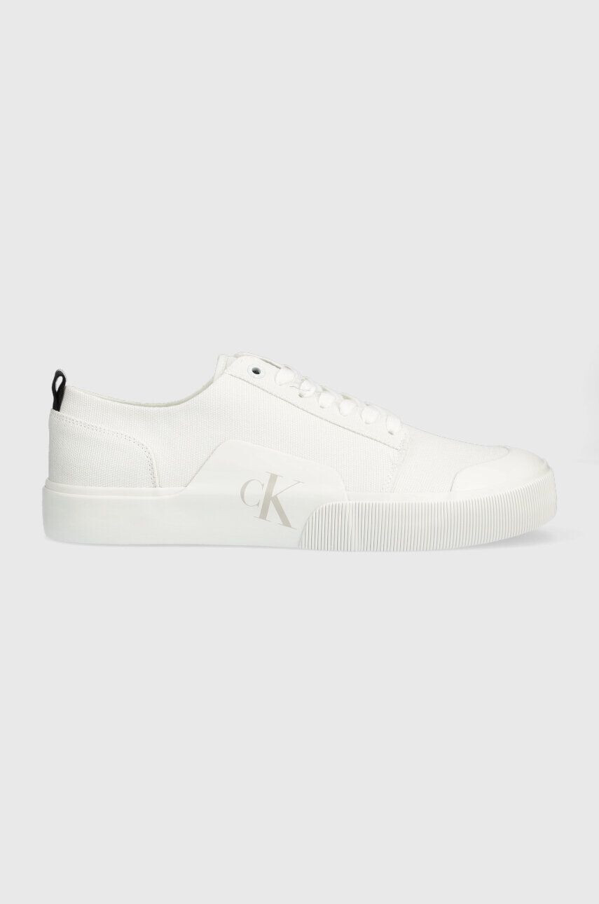 Calvin Klein Jeans Tenisky SKATER VULC LOW LACEUP BADGE pánské bílá barva - Pepit.cz