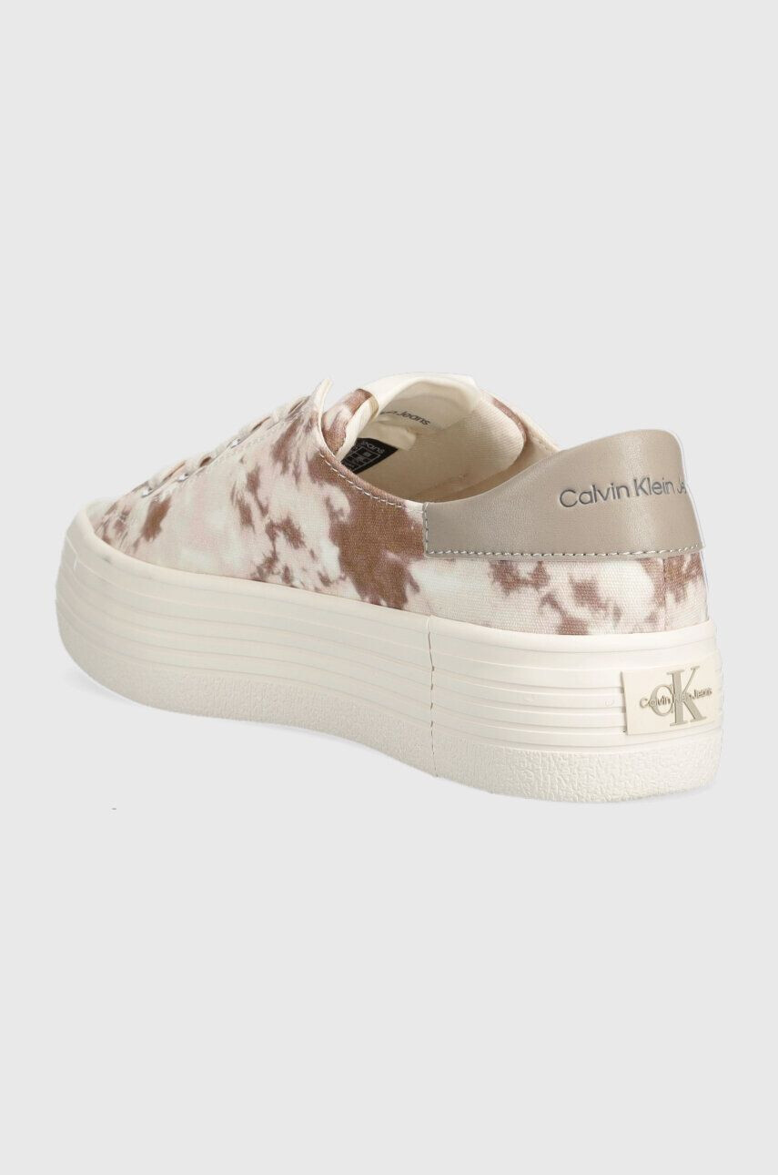 Calvin Klein Jeans Tenisky VULC FLATFORM TIEDYE dámské béžová barva - Pepit.cz