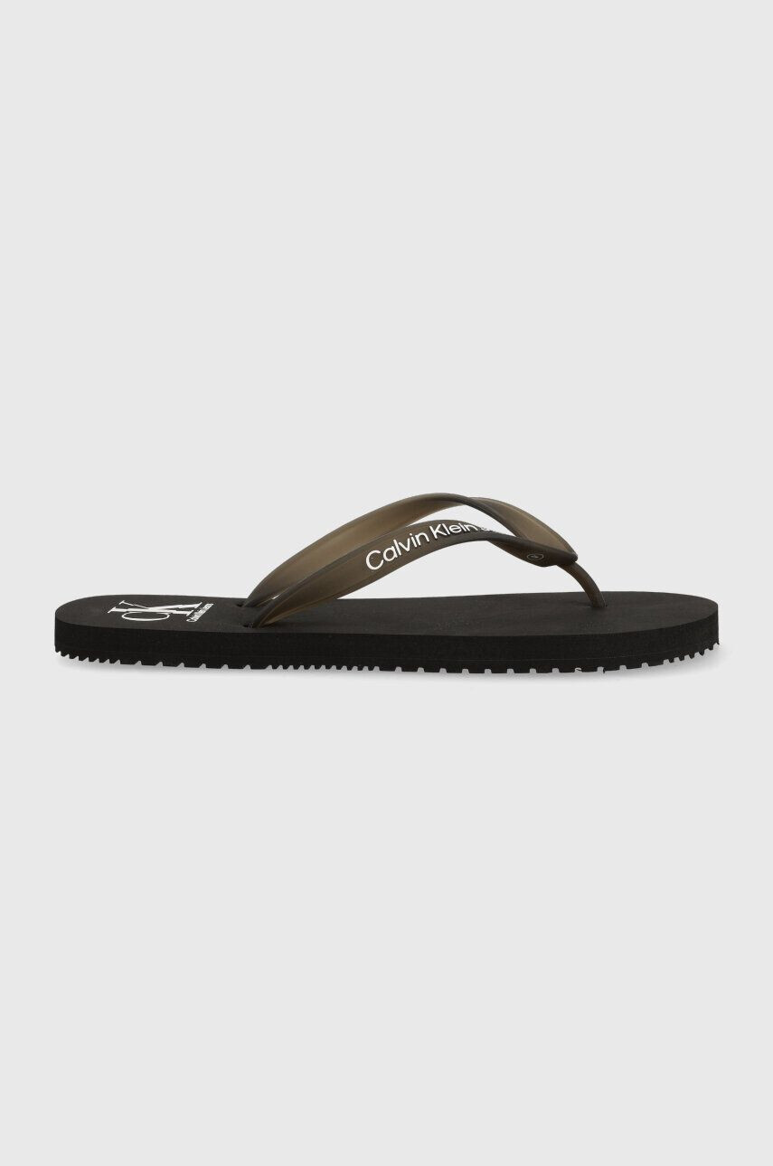 Calvin Klein Jeans Žabky BEACH SANDAL AOP pánské černá barva YM0YM00656 - Pepit.cz