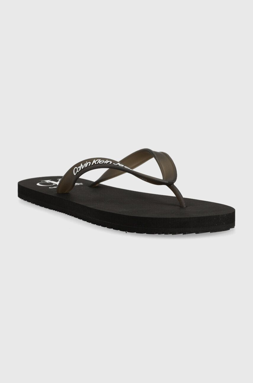 Calvin Klein Jeans Žabky BEACH SANDAL AOP pánské černá barva YM0YM00656 - Pepit.cz