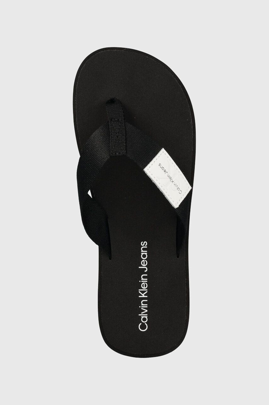 Calvin Klein Jeans Žabky FLATFORM FLIPFLOP dámské černá barva na platformě YW0YW00993 - Pepit.cz