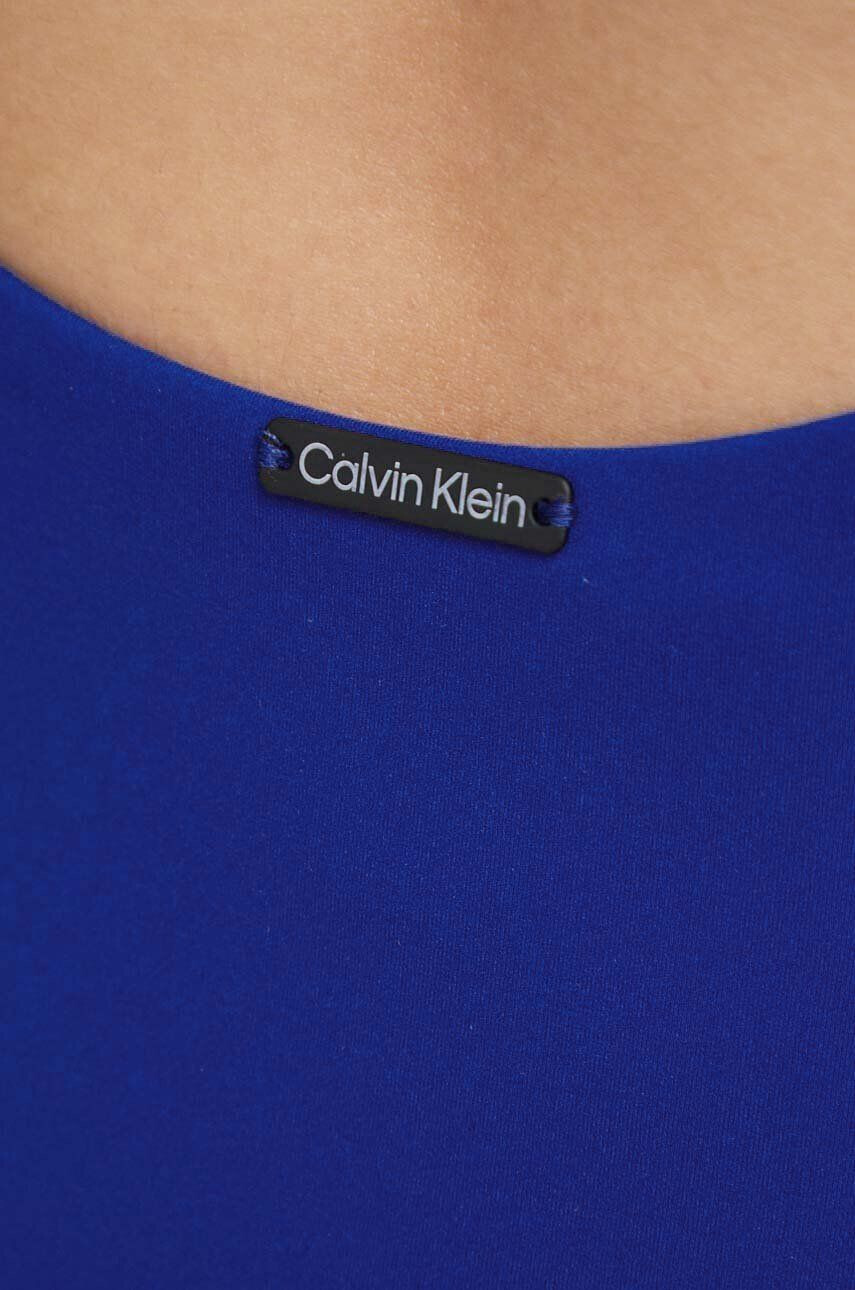 Calvin Klein Jednodílné plavky tmavomodrá barva mírně vyztužený košík - Pepit.cz