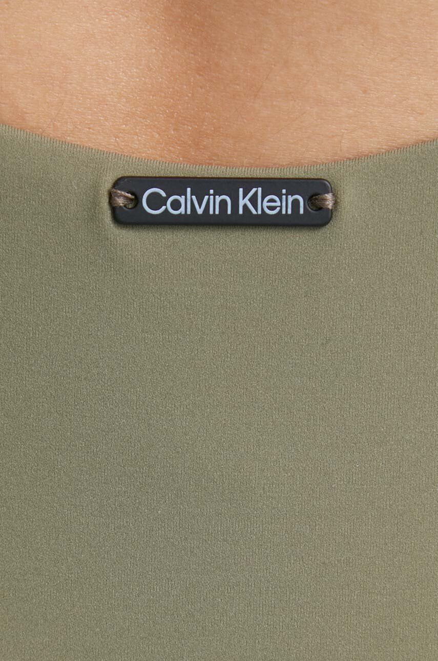 Calvin Klein Jednodílné plavky zelená barva mírně vyztužený košík - Pepit.cz