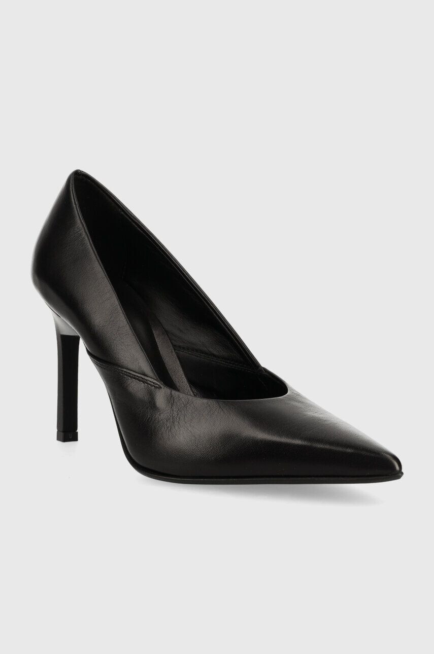 Calvin Klein Kožené lodičky GEO STILETTO PUMP 90 černá barva HW0HW01769 - Pepit.cz